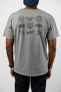 ATHLETIC DEPT. LOGO S/S TEE - GREY