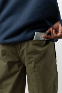 CHAINSTITCH SCRIPT NYLON PANT - OLIVE
