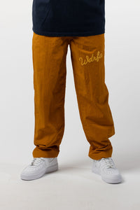 CHAINSTITCH SCRIPT NYLON PANT - BURNT GOLD