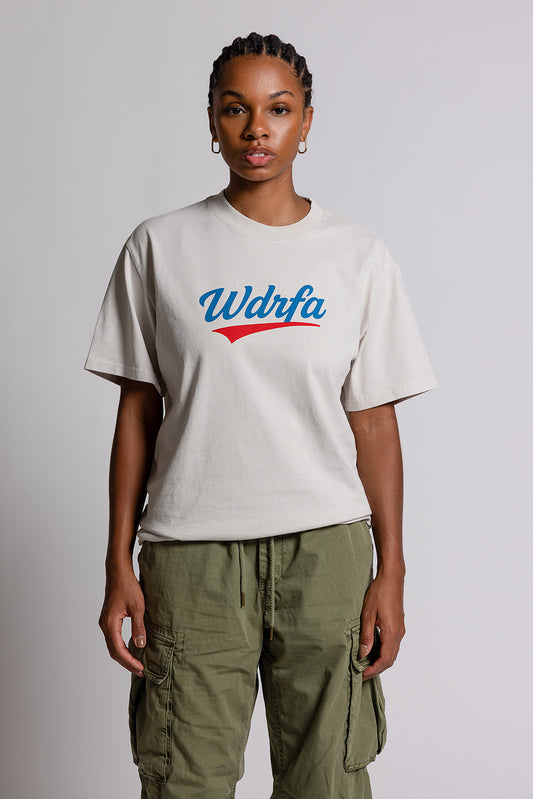 Retro Script Tee Cream
