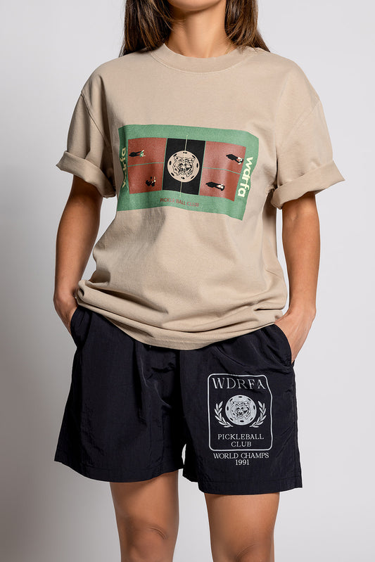 Pickleball Court Tee Khaki