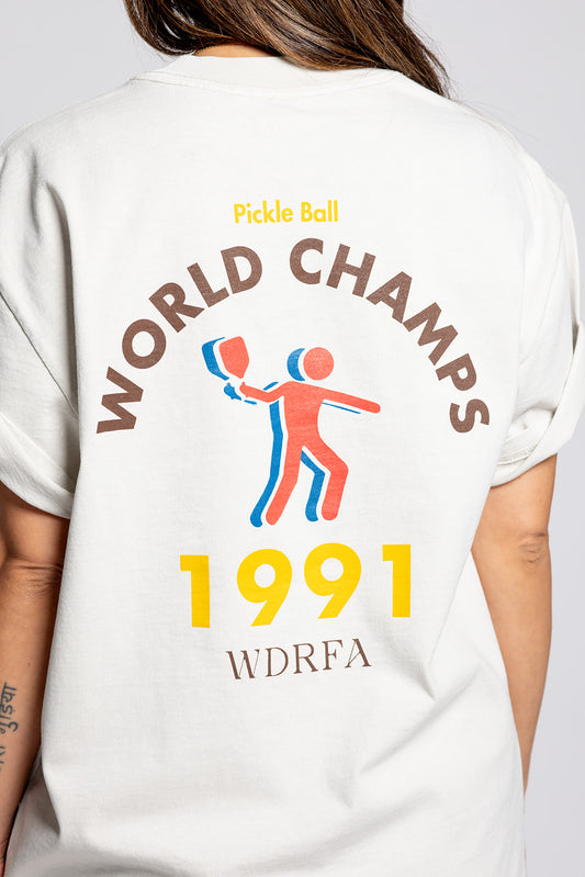 Pickleball World Champs Tee Cream