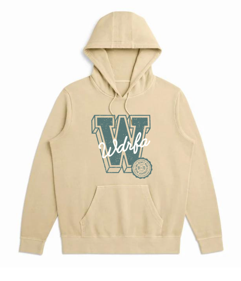 COLLEGIATE SCRIPT HOODIE - DESERT