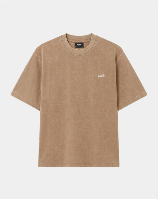 Script Waffle Tee Brown