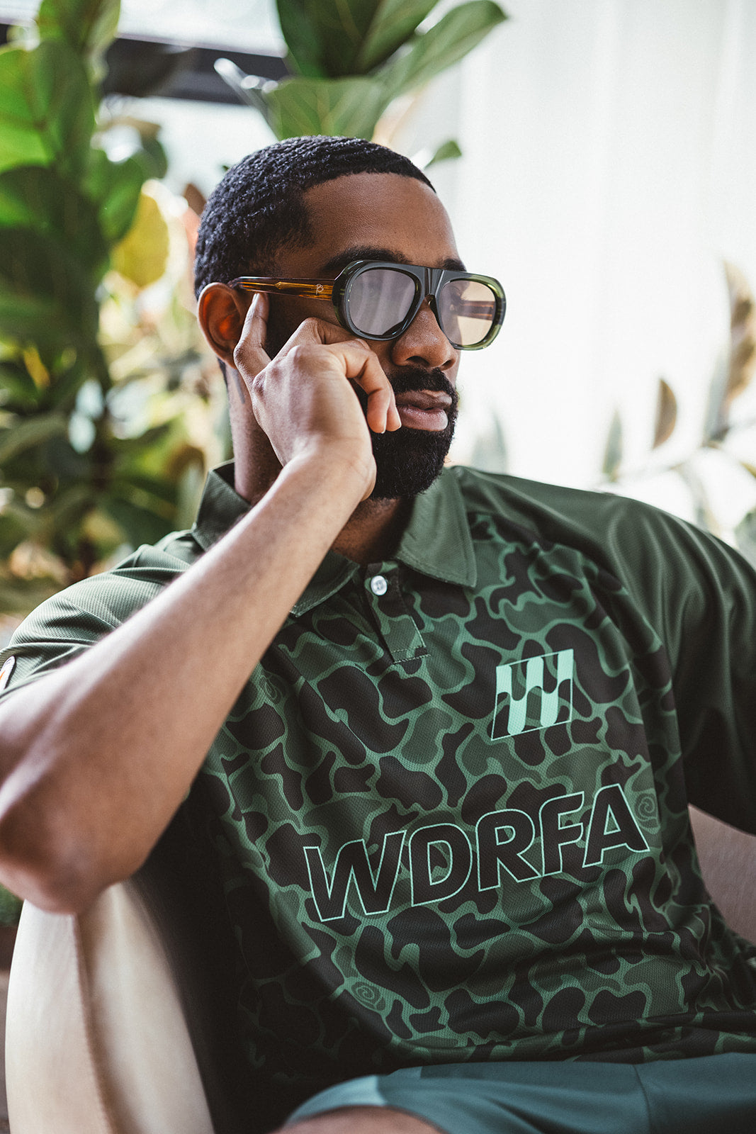 Camouflage Polo Soccer Jersey - Green