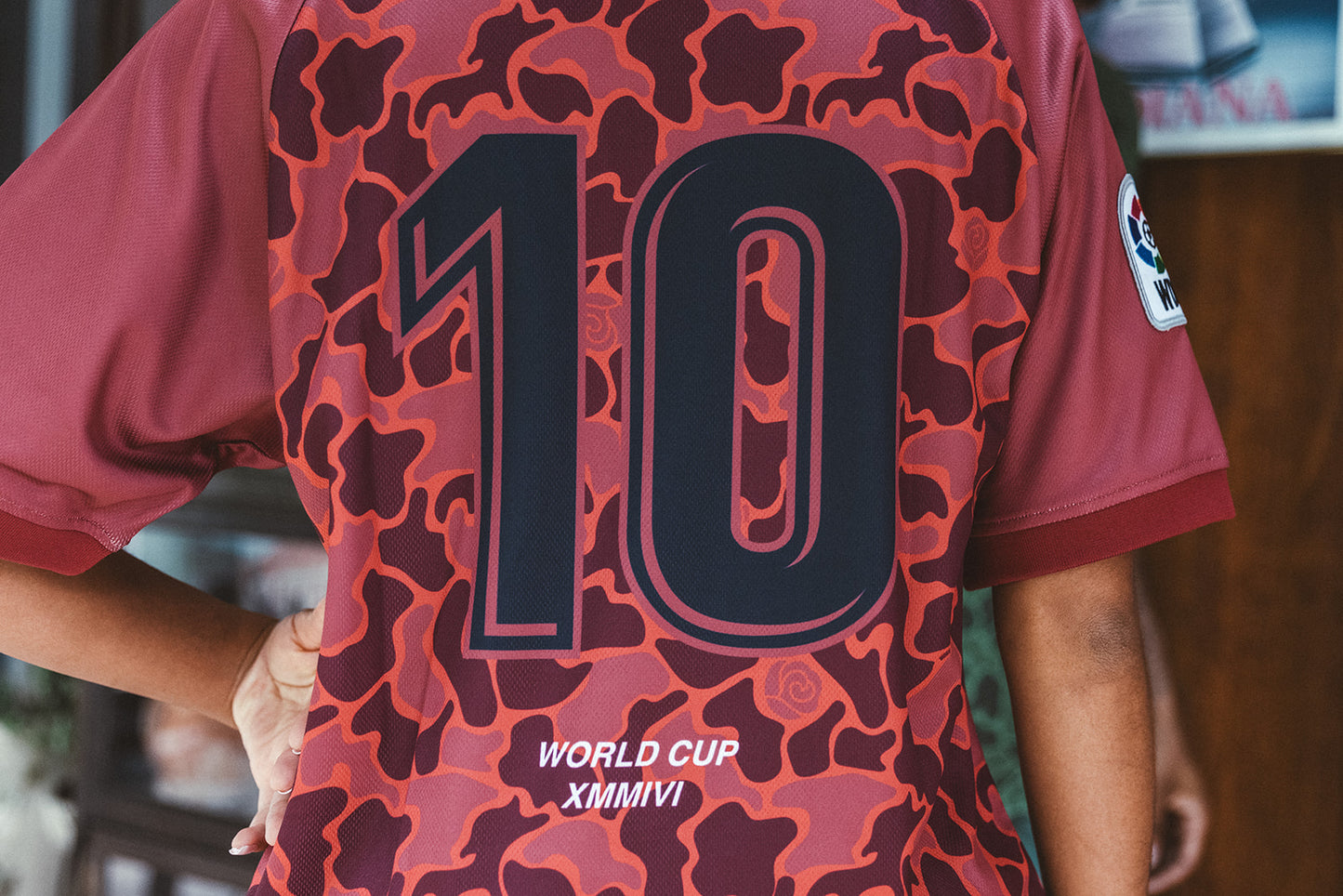 Camouflage Polo Soccer Jersey - Red