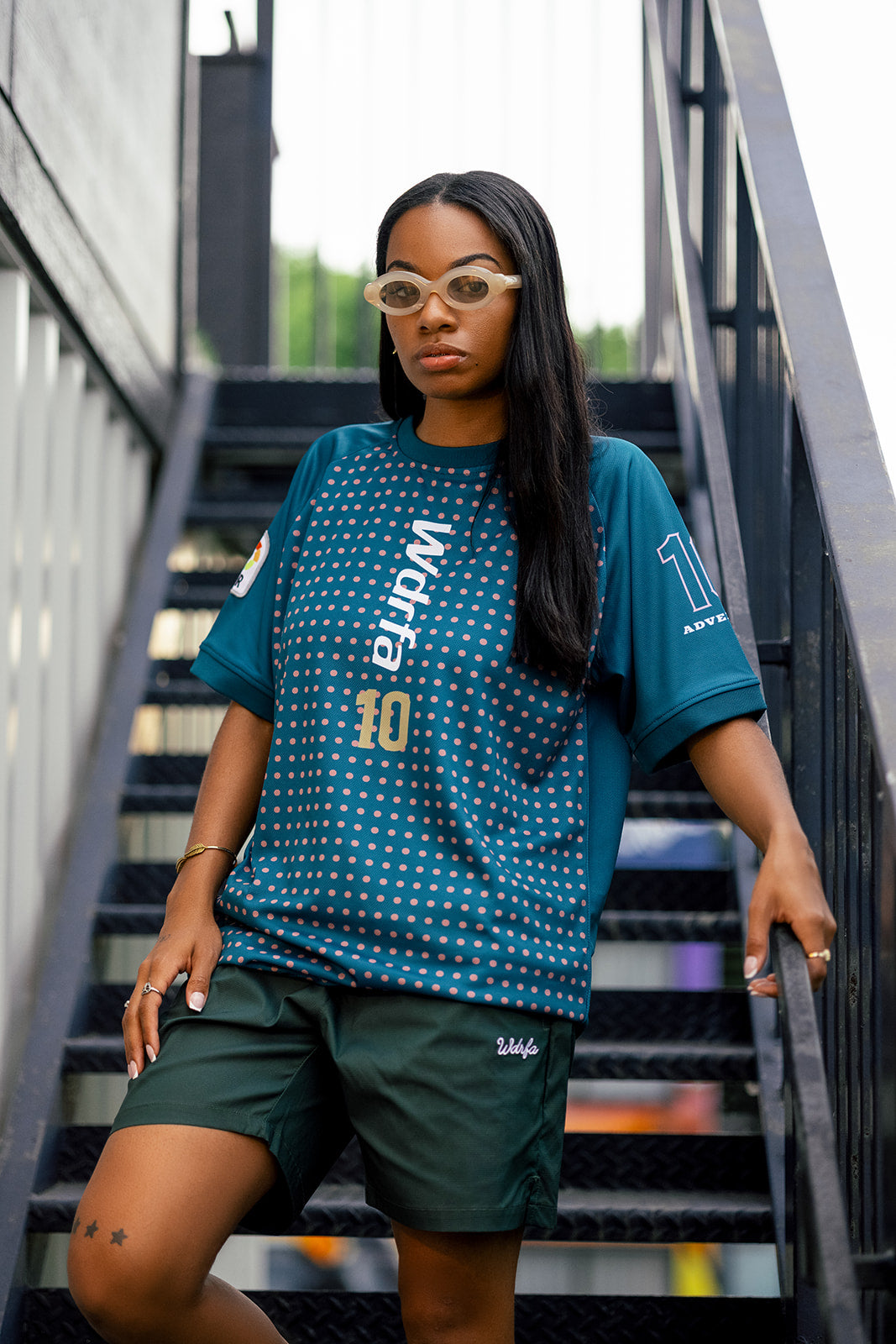 Dots Soccer Jersey - Teal