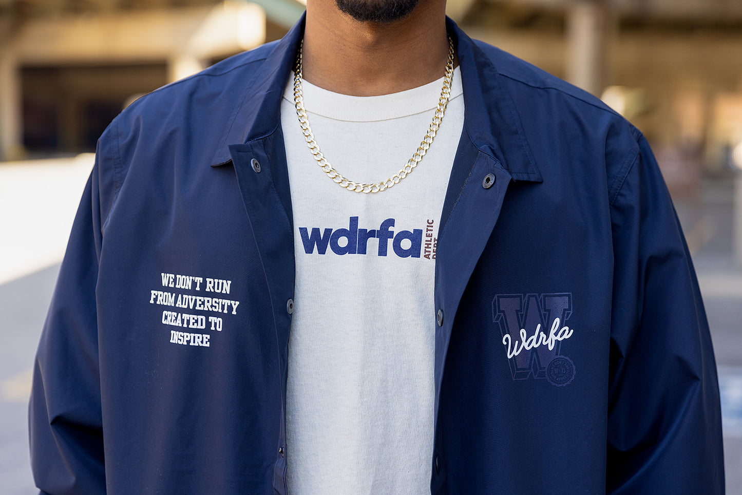 COACHES ATHLETIC DEPT JACKET - NAVY
