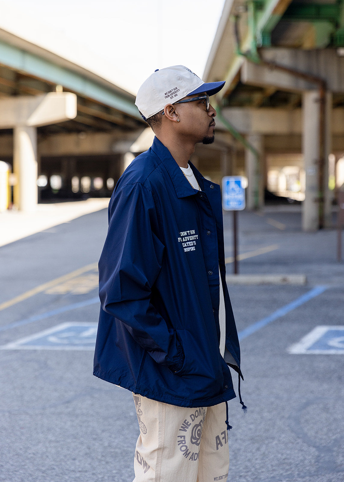 COACHES ATHLETIC DEPT JACKET - NAVY