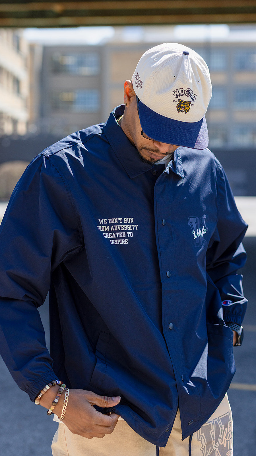 COACHES ATHLETIC DEPT JACKET - NAVY
