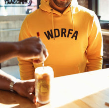 Load image into Gallery viewer, WDRFA ARCHED LOGO HOODIE - YELLOW